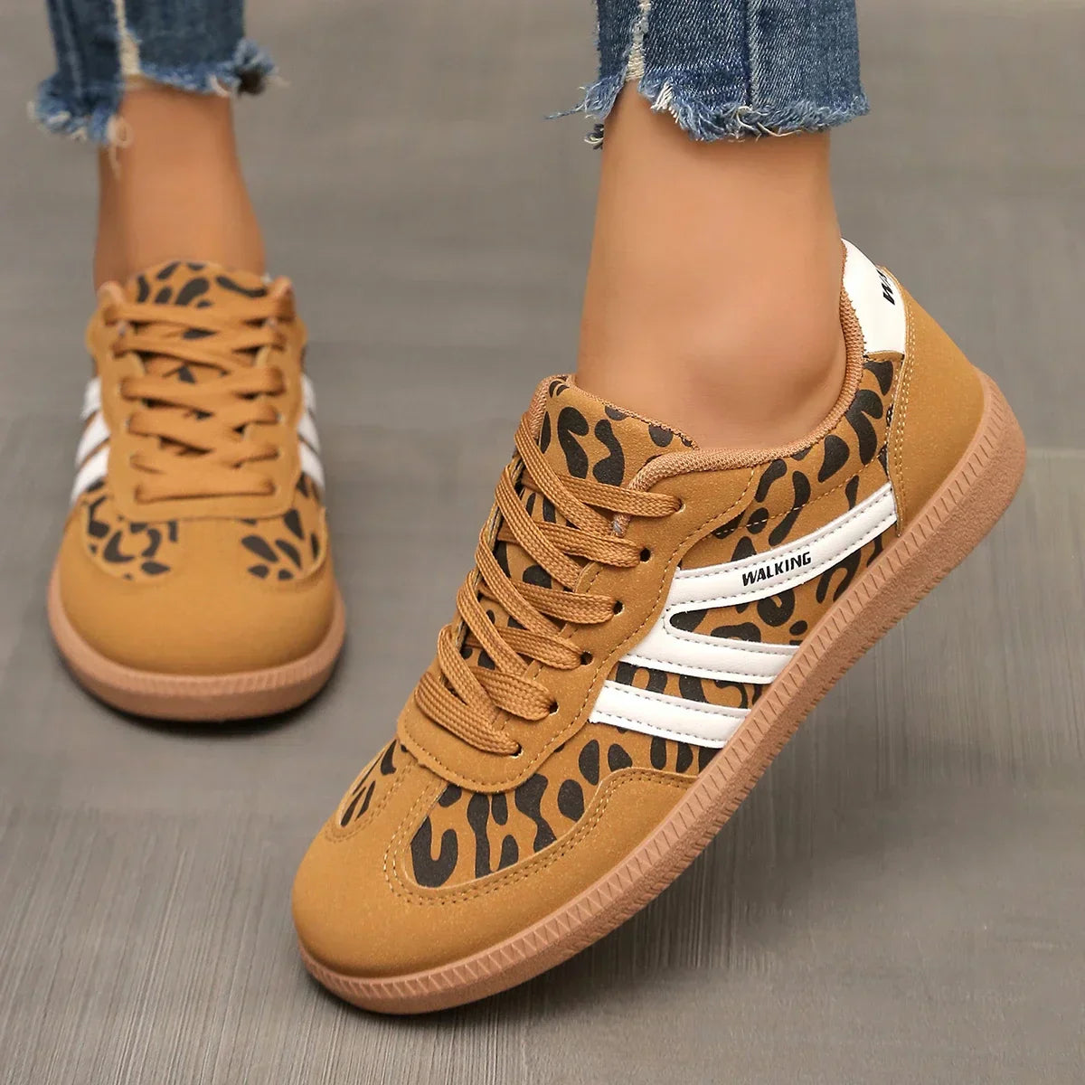 Damen - Walking Sneakers - Hochwertiges Material - Gepolsterte Sohle - Bequeme und unterstützende Schuhe für den Alltag