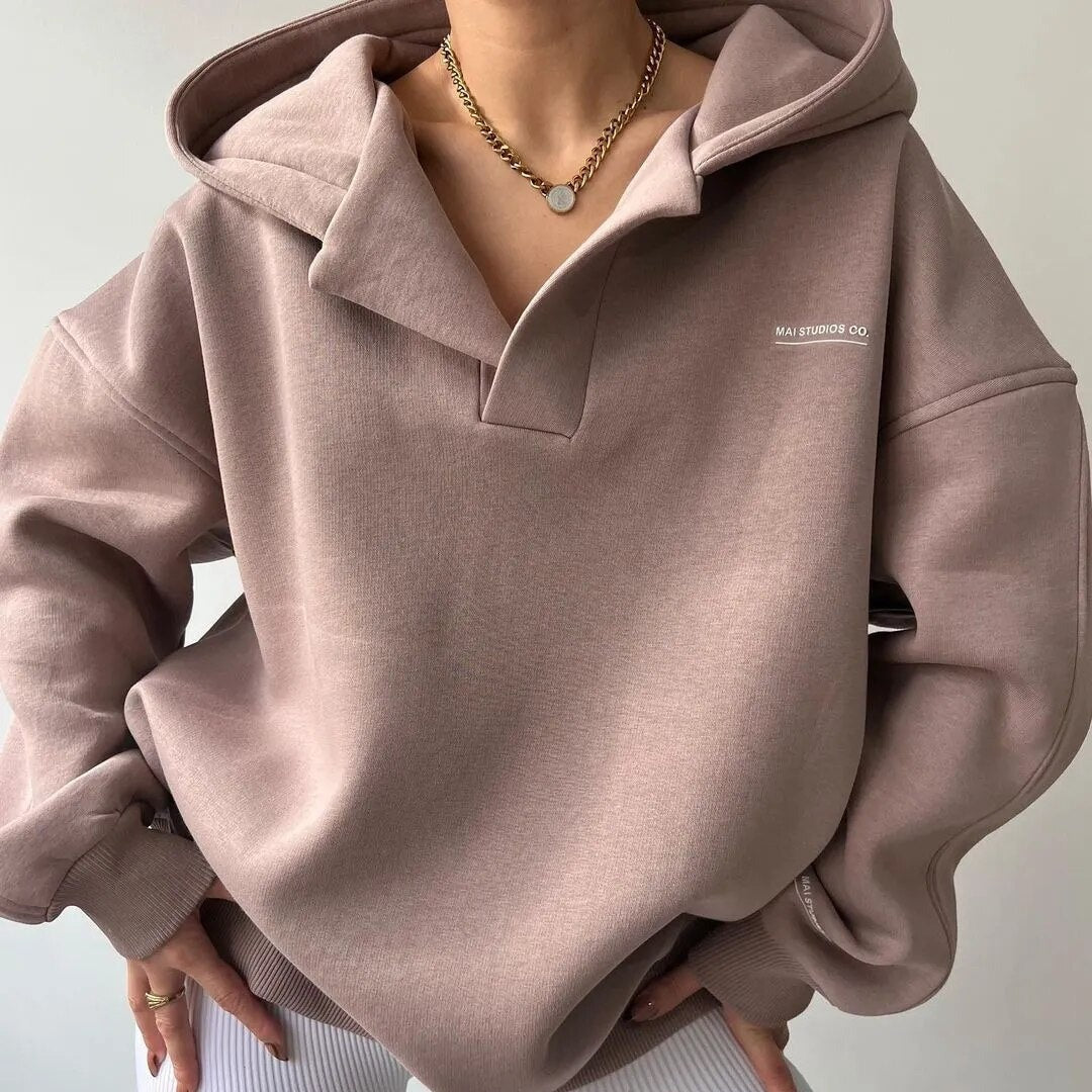 Damen - Kapuzenpullover - Weichem Material - Übergroßer - Bequemer und Modischer Hoodie für Jeden Tag