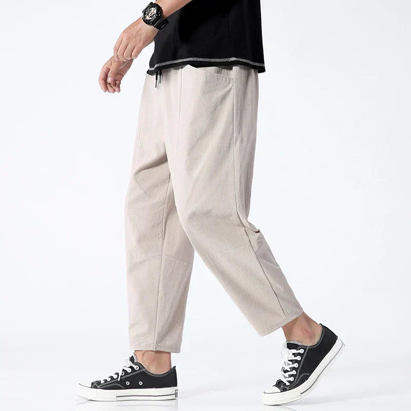 Daveric - Herren Leinen-Shorts Kyoto