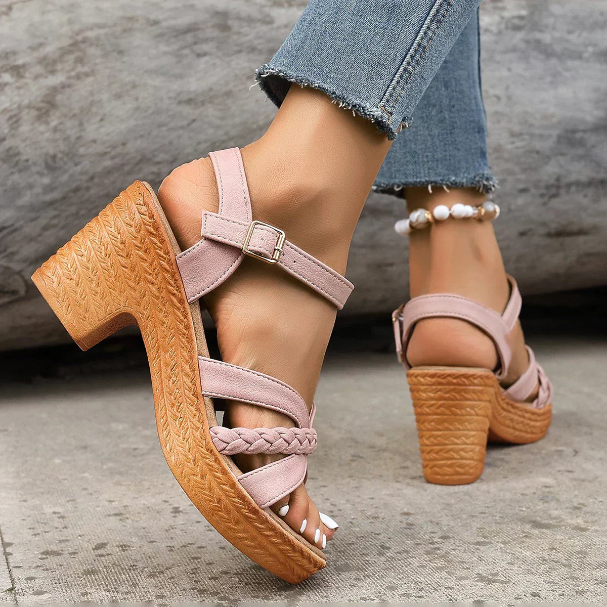 Damen - Modische Sandalen - PU Polyurethan - Bequeme Passform für den Sommer - Lässige und stylische Sommerschuhe