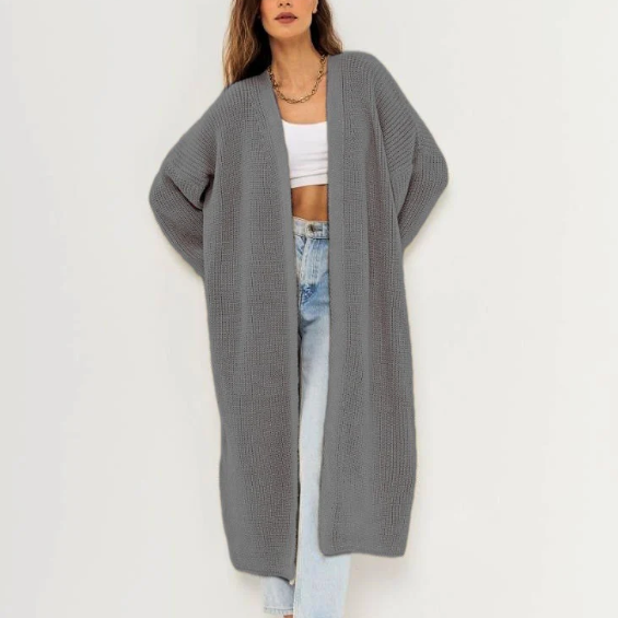 Damen - Strickjacke mit offener Vorderseite - Bequemer Casual Style - Ideal für Alltag und Freizeit