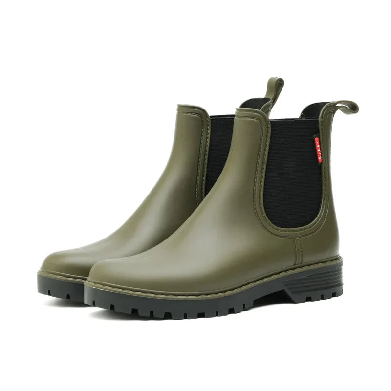 Damen - Chelsea Regenstiefel - Wasserdicht & Rutschfest für Stil und Komfort - Ideale Gummistiefel