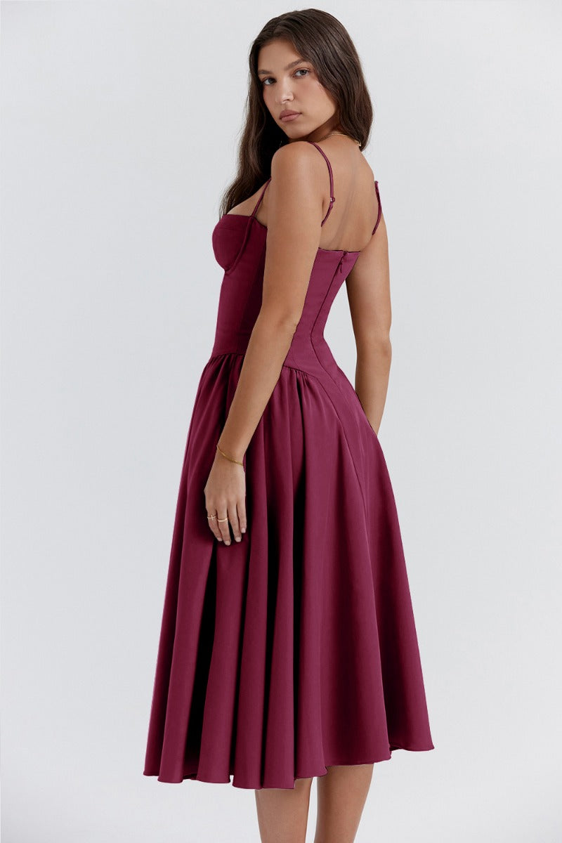 Jutte - Ärmelloses Damen-Midikleid
