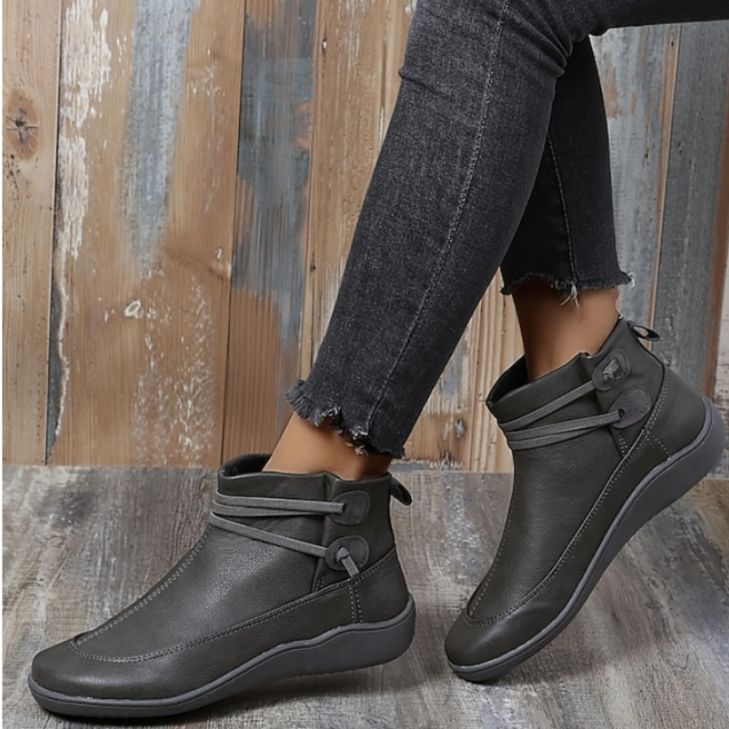 Damen - Wasserdichte Stiefelette - Verstellbaren Riemen - Komfortable und stylische Schuhe für jedes Wetter