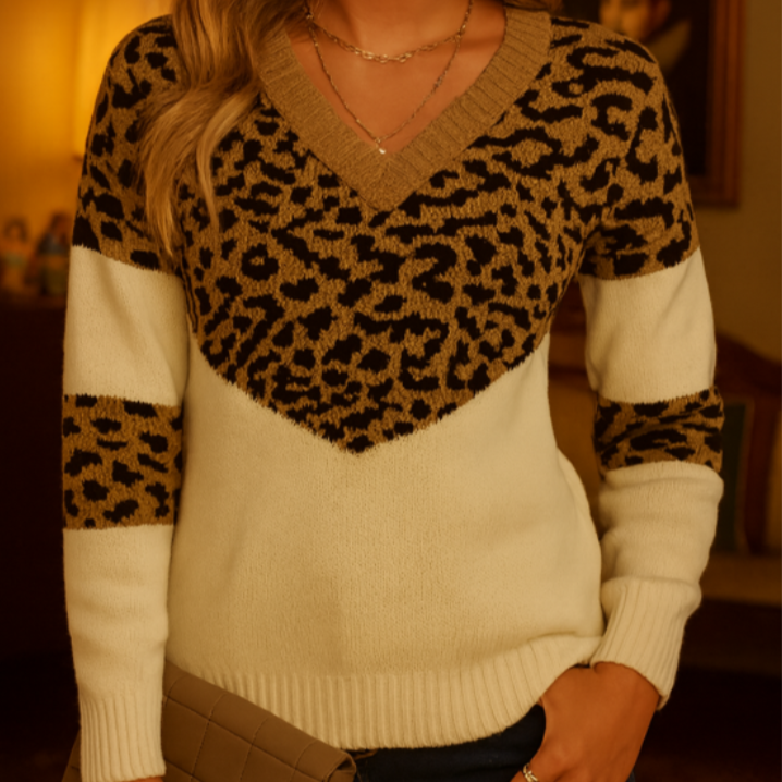 Damen - Strickpullover - Weicher Stoff - V-Ausschnitt - Ultimativen Komfort Stilvoll und vielseitig