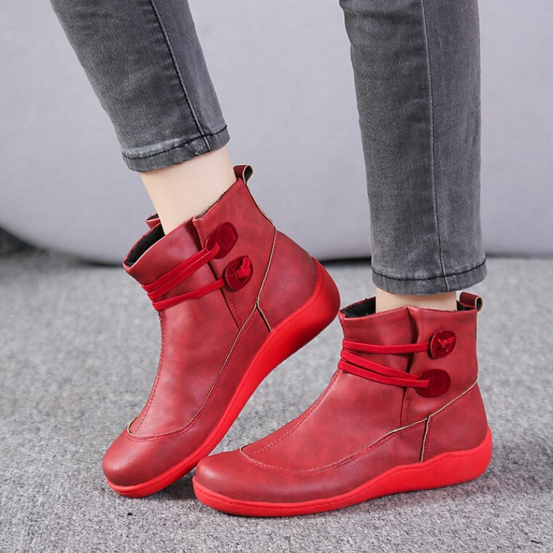 Damen - Wasserdichte Stiefelette - Verstellbaren Riemen - Komfortable und stylische Schuhe für jedes Wetter