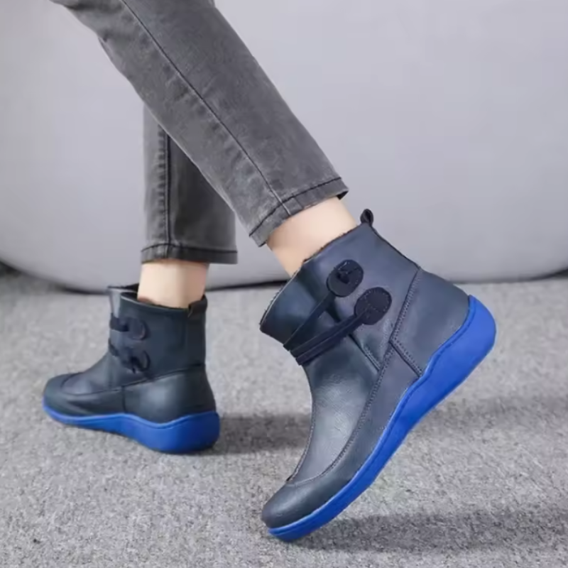Damen - Wasserdichte Stiefelette - Verstellbaren Riemen - Komfortable und stylische Schuhe für jedes Wetter