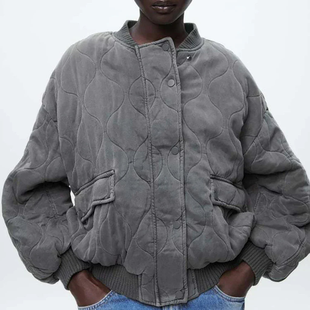 Damen - Winterjacke - Lockere Passform - Gestepptes Design - Stilvolle und Bequeme Wintermode