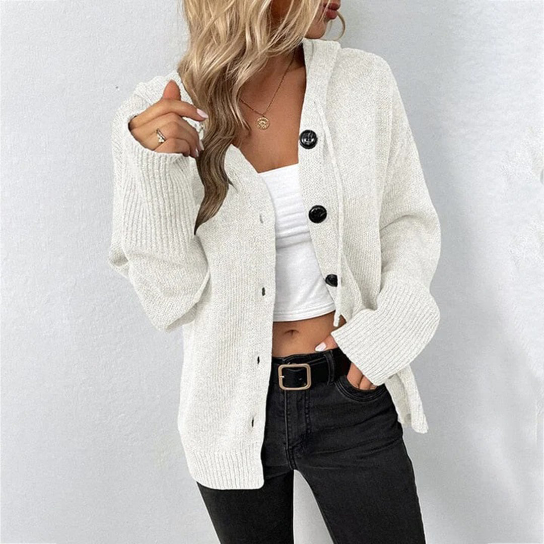 Damen - Strickjacke mit Kapuze - Wollmischung - Kuschelig und stilvoll - Perfekte Jacke für jedes Outfit