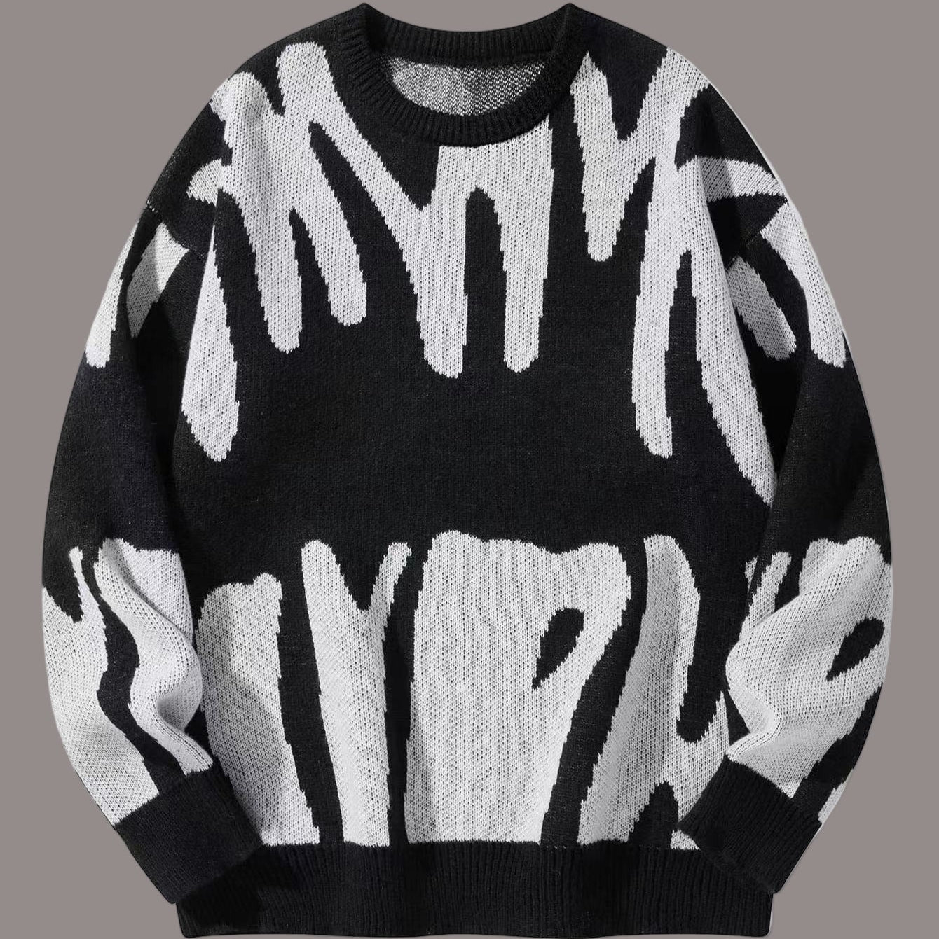 Damen - Übergroßer Pullover - Strukturierter Strick - Rundhalsausschnitt für gemütlichen Stil