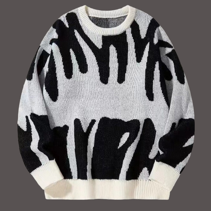 Damen - Übergroßer Pullover - Strukturierter Strick - Rundhalsausschnitt für gemütlichen Stil