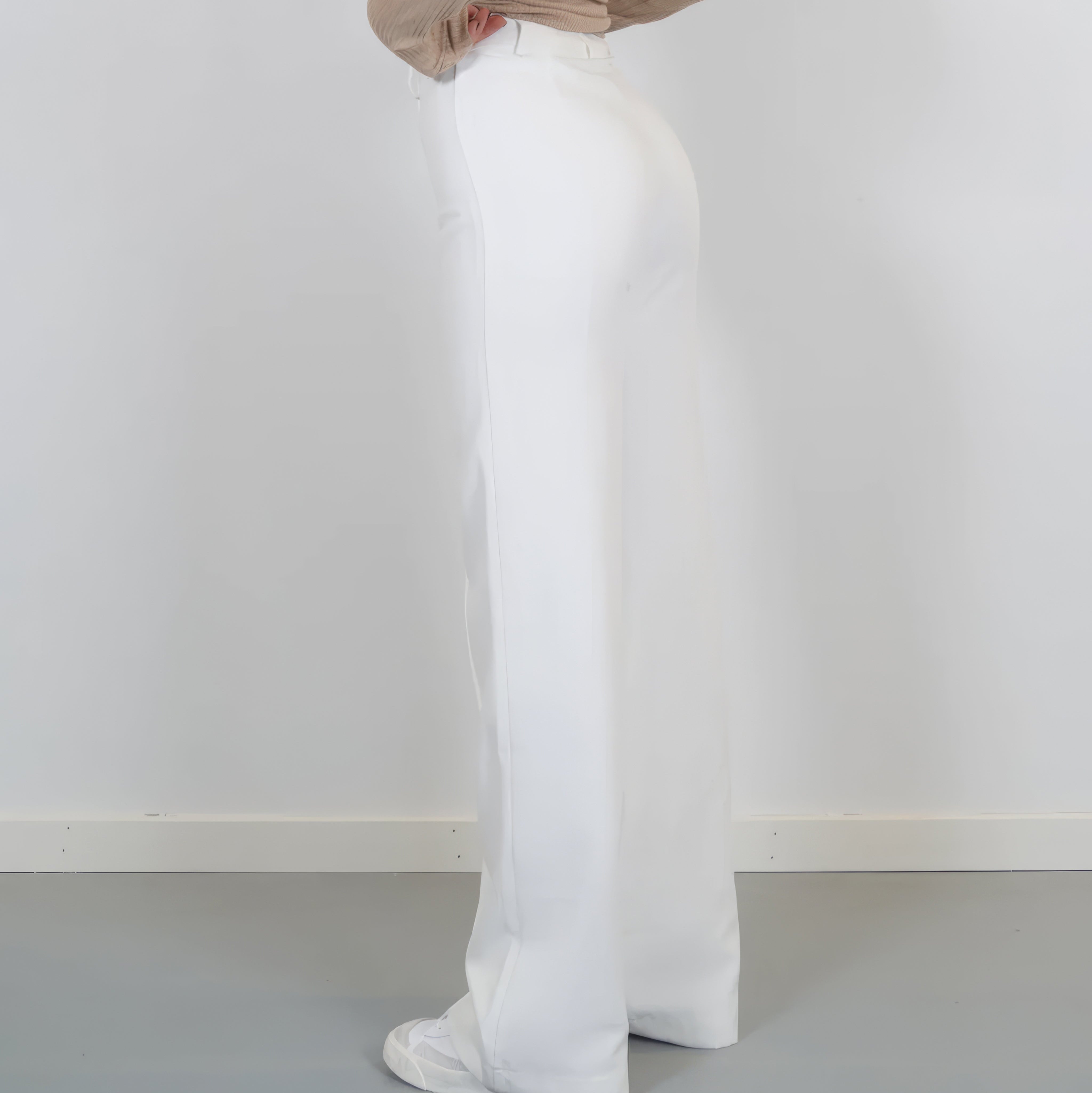 Damen - Hochtaillierte Hose - Gerades Bein - Stilvoll und Bequem - Perfekte Passform für jeden Anlass