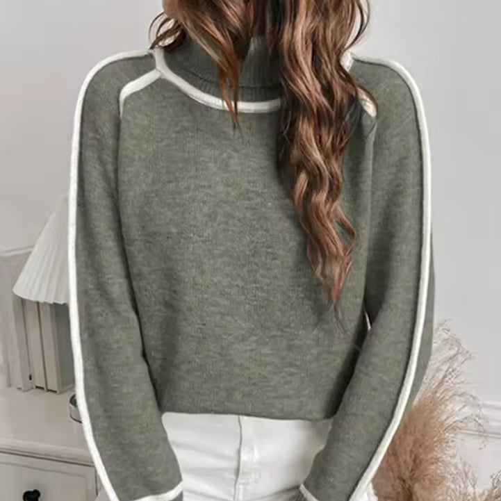 Damen - Pullover aus Strick - Entspanntes Fit für Komfort und Stil - Gemütlicher Strickpullover