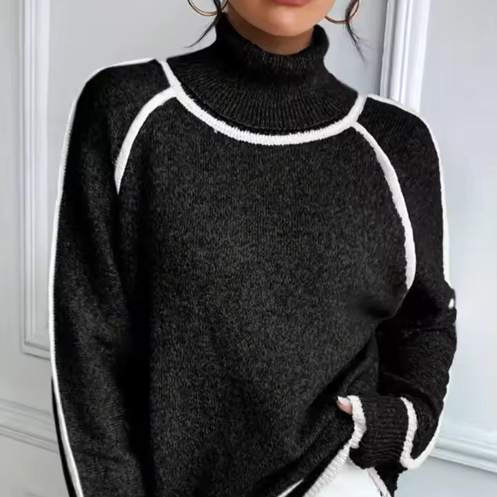 Damen - Pullover aus Strick - Entspanntes Fit für Komfort und Stil - Gemütlicher Strickpullover