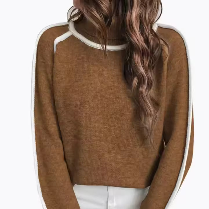 Damen - Pullover aus Strick - Entspanntes Fit für Komfort und Stil - Gemütlicher Strickpullover