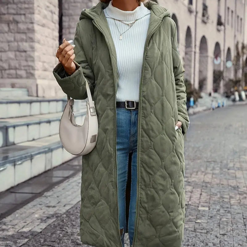 Damen - Steppmantel mit Kapuze - Weich gepolstert für ultimativen Komfort - Winterjacke