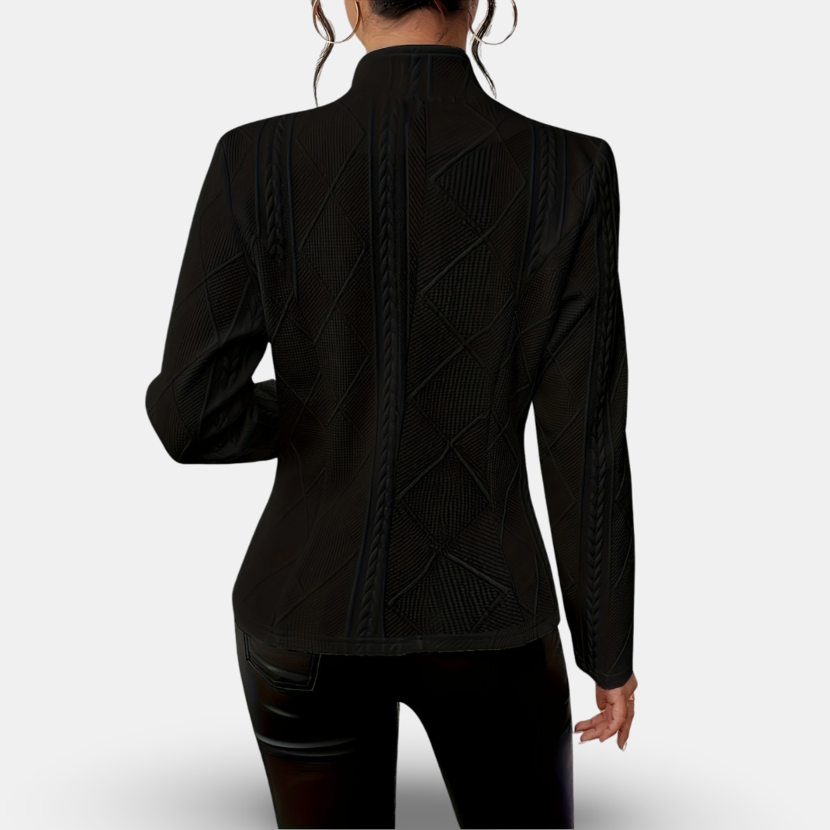 Damen - Strukturierter geometrischer Blazer - Eleganter Stil für jeden Anlass - Modischer Begleiter