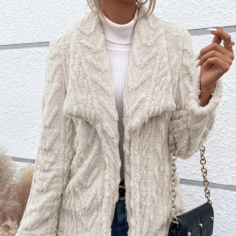 Damen - Fleece Jacke - Bequemer Stoff - Offene Design - Ideal für Freizeit und Outdoor-Aktivitäten