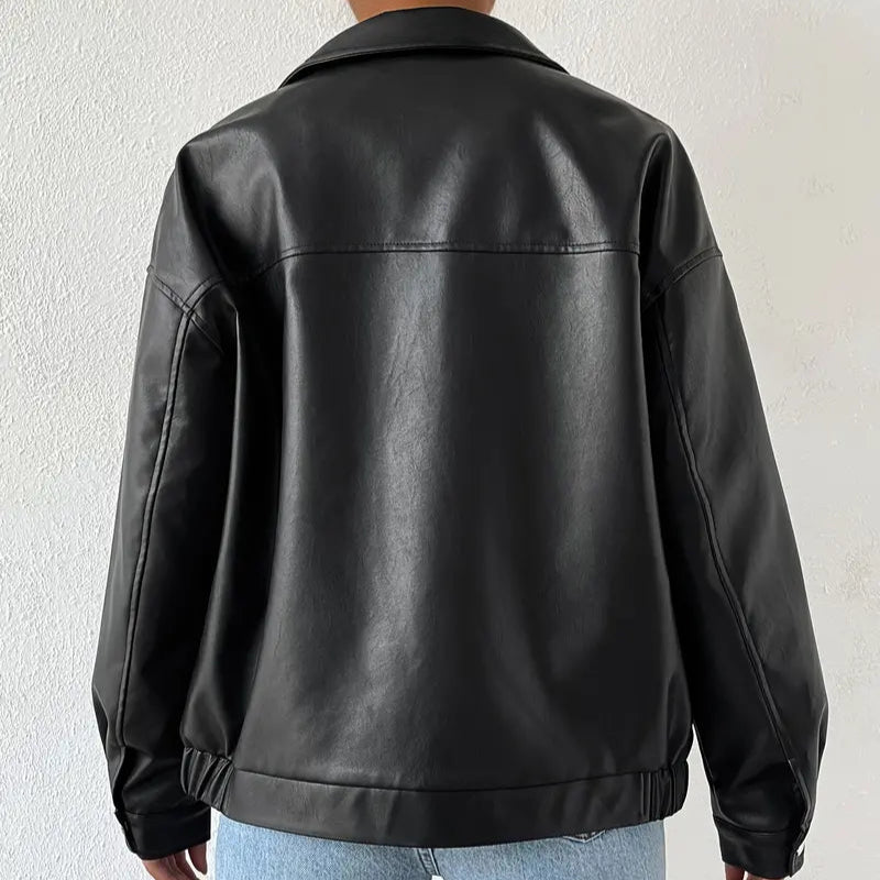 Damen - Jacke - Kunstleder - Stylisch & Vielseitig - Perfekte Mode für jeden Anlass