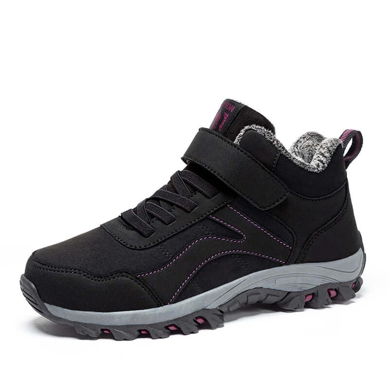 Damen - Pelzgefütterte Stiefeletten - Gebürstetem Material - Rutschfest - Warm und Bequem für den Winter