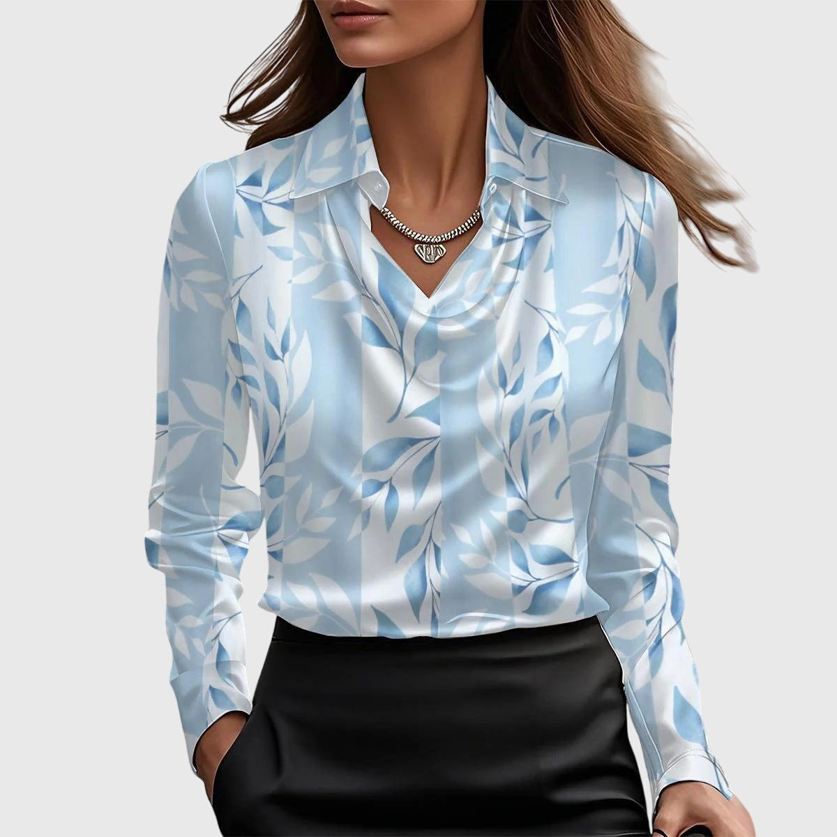 Damen - Elegante Bluse - Leichtes Stoff - Fließendes Design - Stylisches Top für jeden Tag