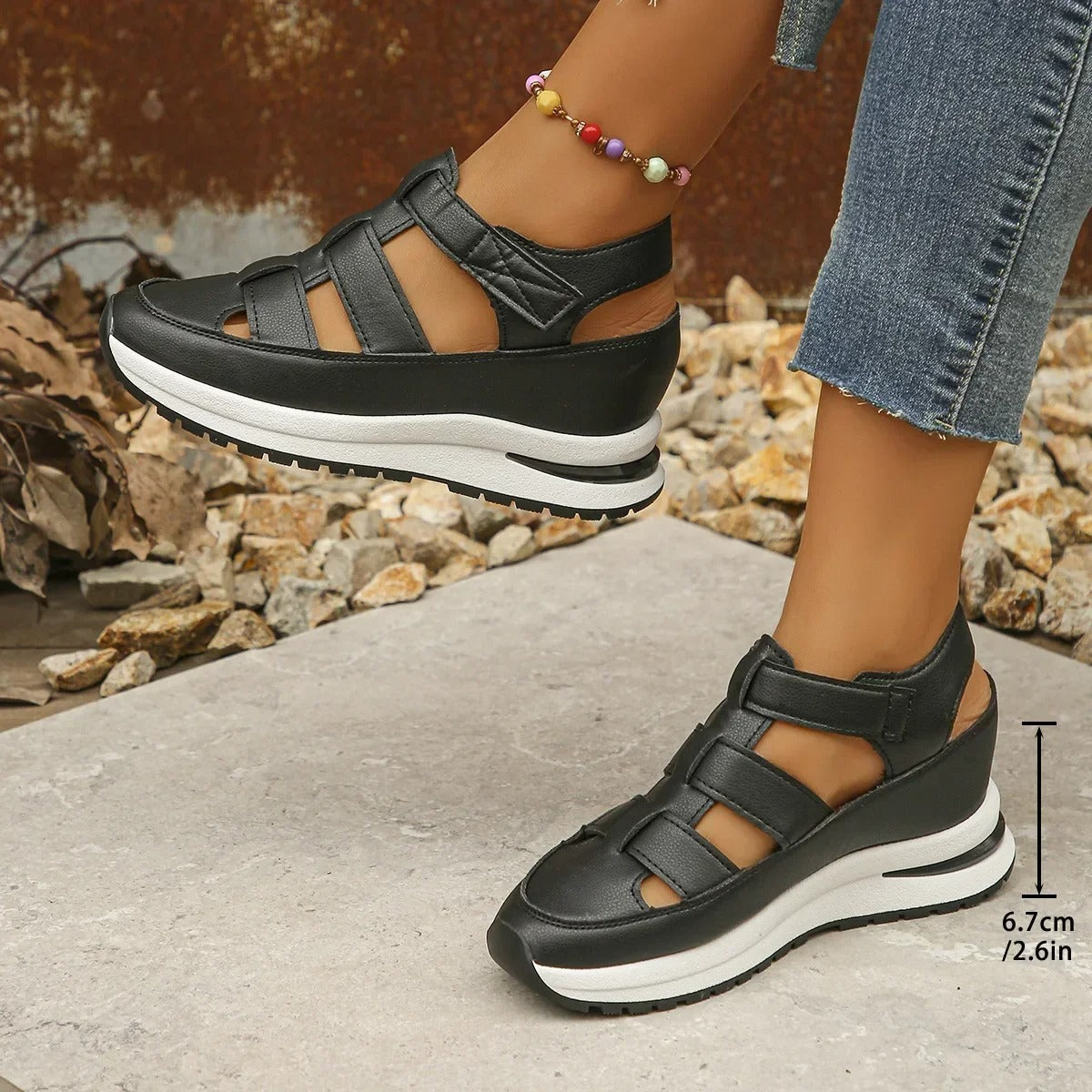 Damen - Komfort Sandalen - Synthetische materialien - Stylisch und langlebig - Ideal für den täglichen Gebrauch