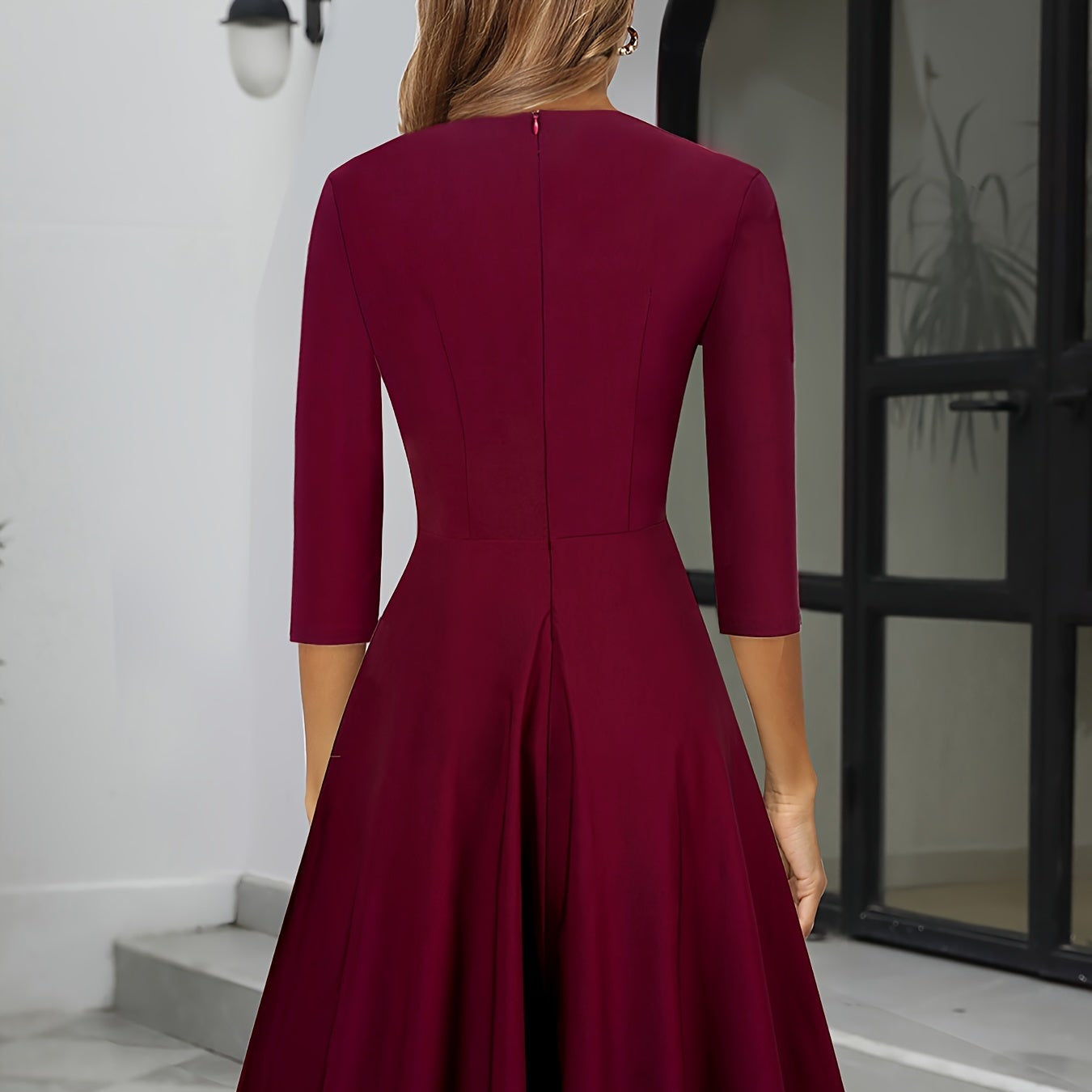 Damen - Midi Abendkleid - Stilvolles Design - Hochwertigem Material - Perfekt für besondere Anlässe