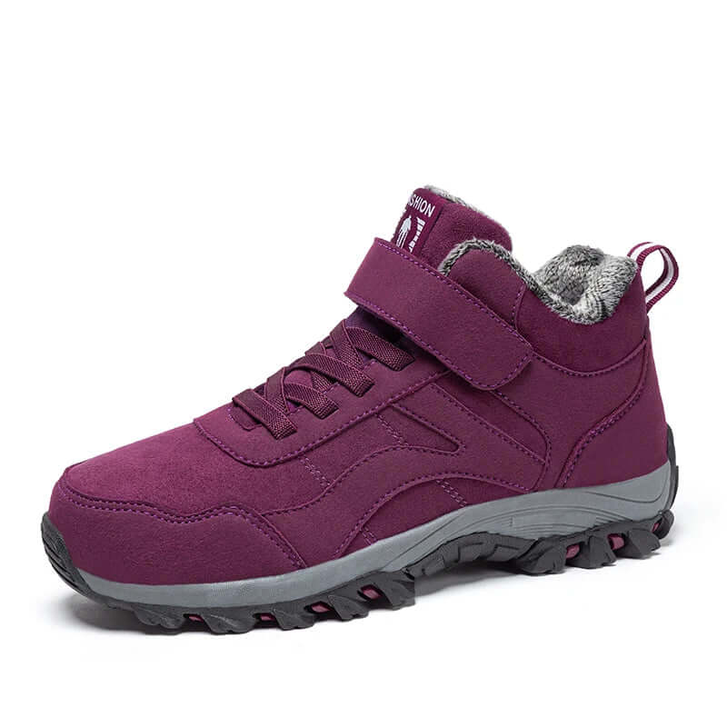 Damen - Pelzgefütterte Stiefeletten - Gebürstetem Material - Rutschfest - Warm und Bequem für den Winter
