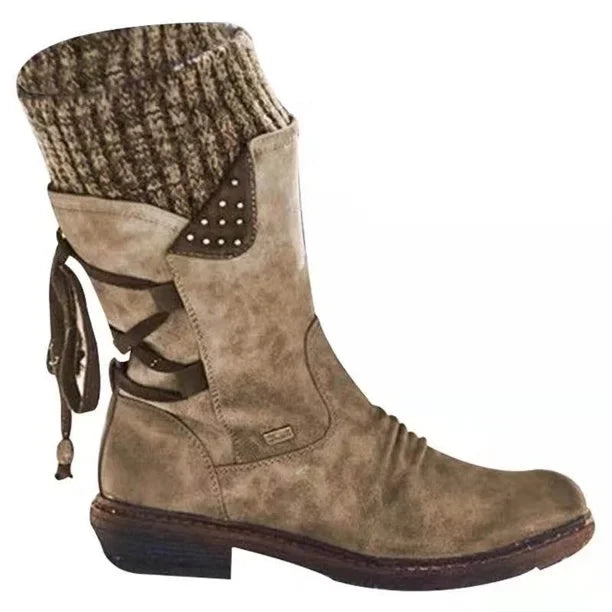 Damen - Winterstiefeletten - Schnürung - Warm und Stylisch für kalte Tage - Bequeme Winterstiefel