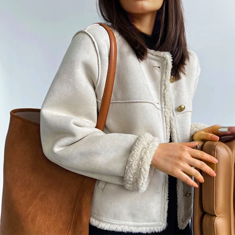 Damen - Vintage jacke - Wildleder - Gemütlicher Stil - Stylische Passform für jeden Anlass