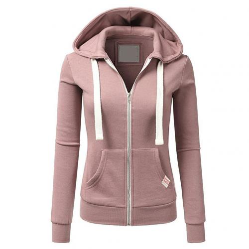 Damen - Gemütlicher Zip-Up Hoodie - Leichtem Material - Idealer Begleiter für jeden Anlass