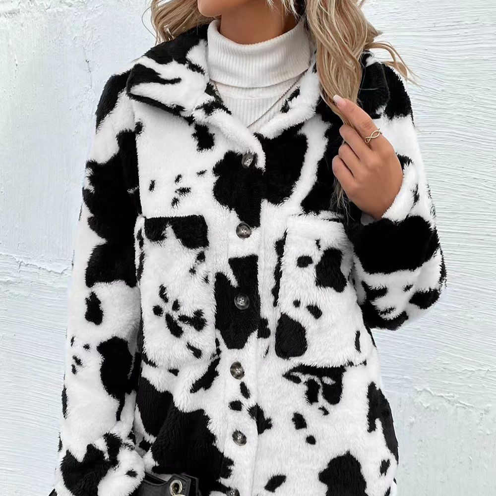 Damen - Plüsch Fleece Overshirt Mantel - Lockere Passform - Bequemer und stilvoller Look für jeden Tag