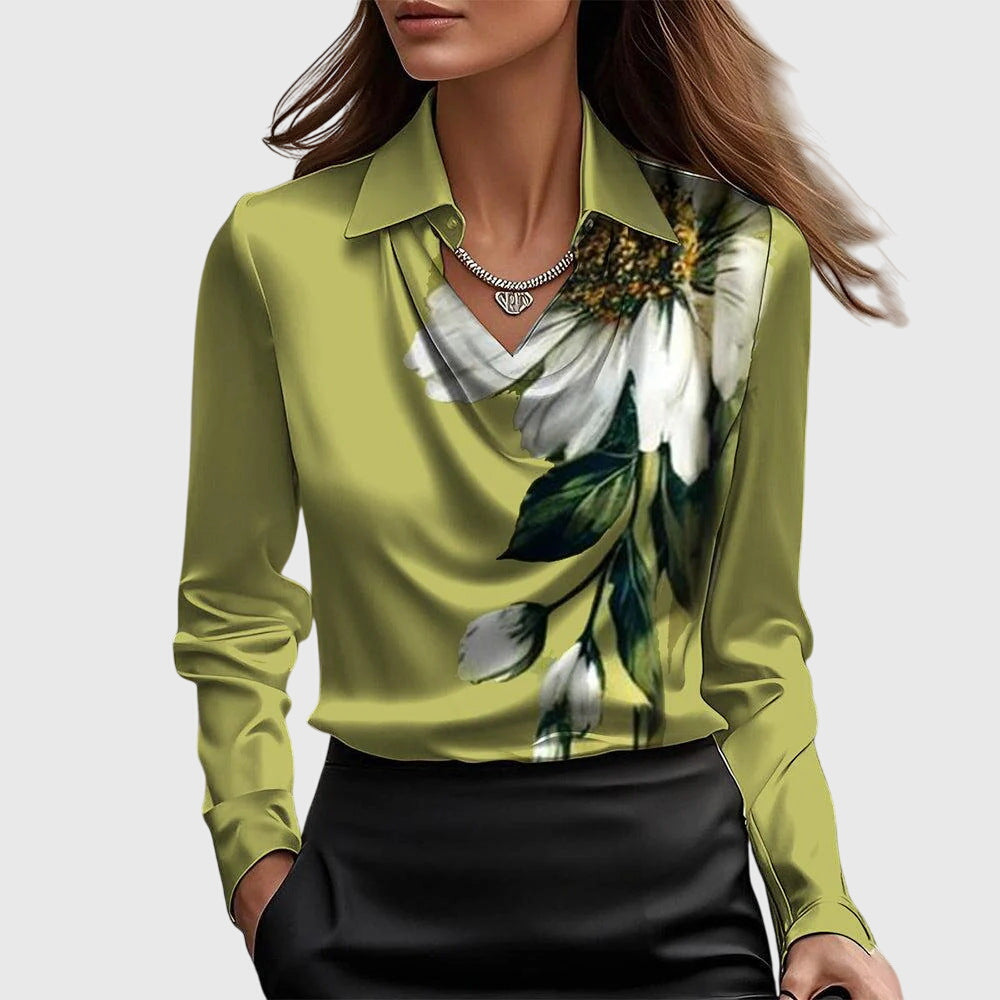 Damen - Elegante Bluse - Leichtes Stoff - Fließendes Design - Stylisches Top für jeden Tag