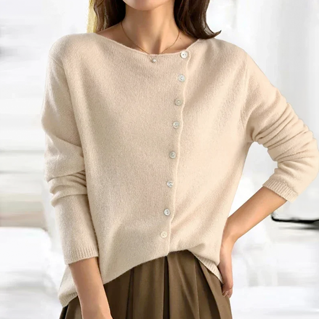 Damen - Pullover Mantel - Mischgewebe - Eleganter & Gemütlicher Stil - Ideal für Jede Gelegenheit