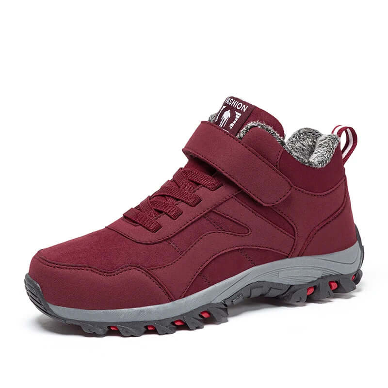 Damen - Pelzgefütterte Stiefeletten - Gebürstetem Material - Rutschfest - Warm und Bequem für den Winter