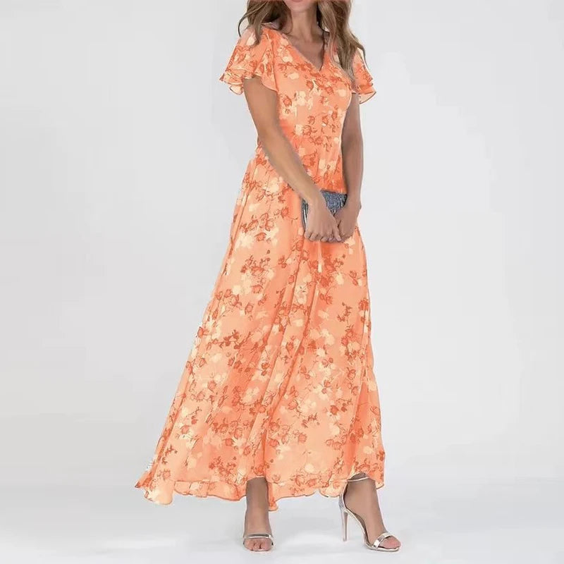 Victoria - Schickes, langes Sommerkleid mit Blumen