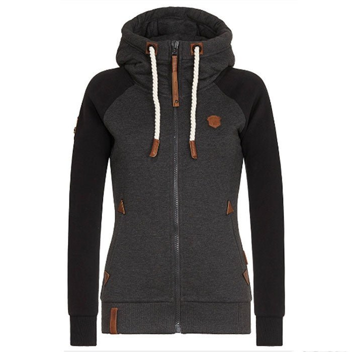 Damen - Kapuzenjacke - Reißverschluss - Bequemer langärmeliger Hoodie für Alltag und Freizeit