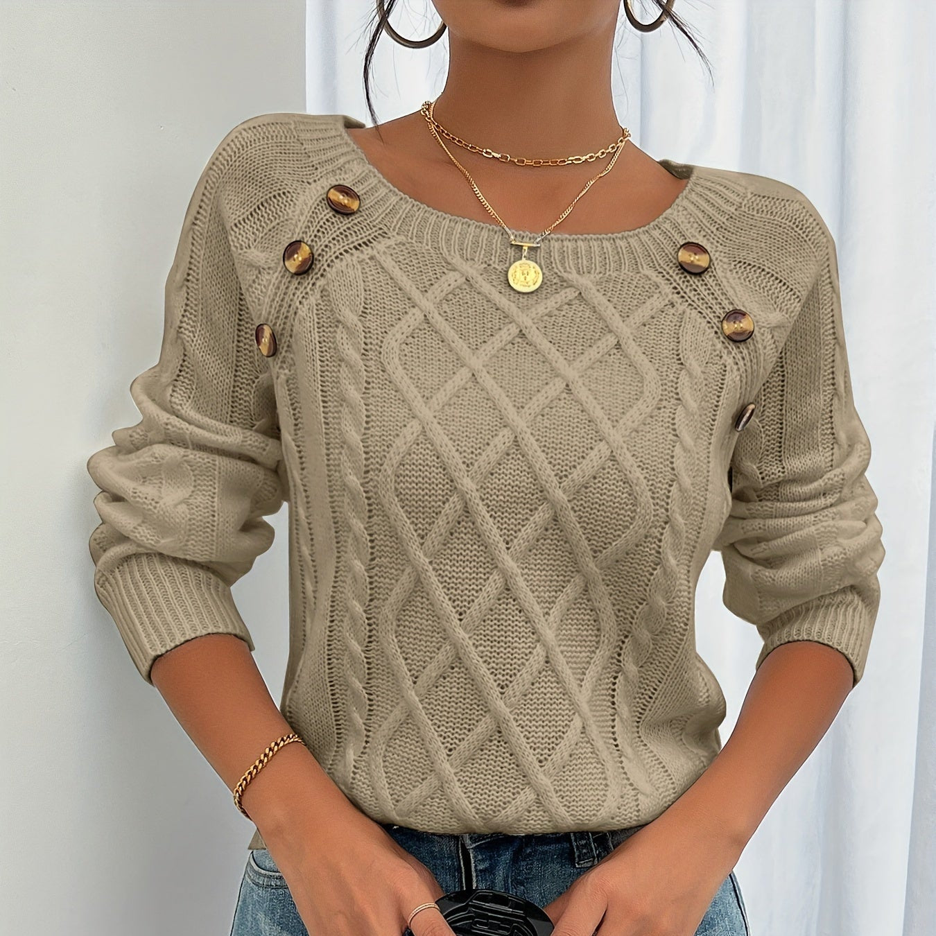 Damen - Strickpullover - Weicher Stoff - Bequeme und stilvolle Oberbekleidung für jede Gelegenheit