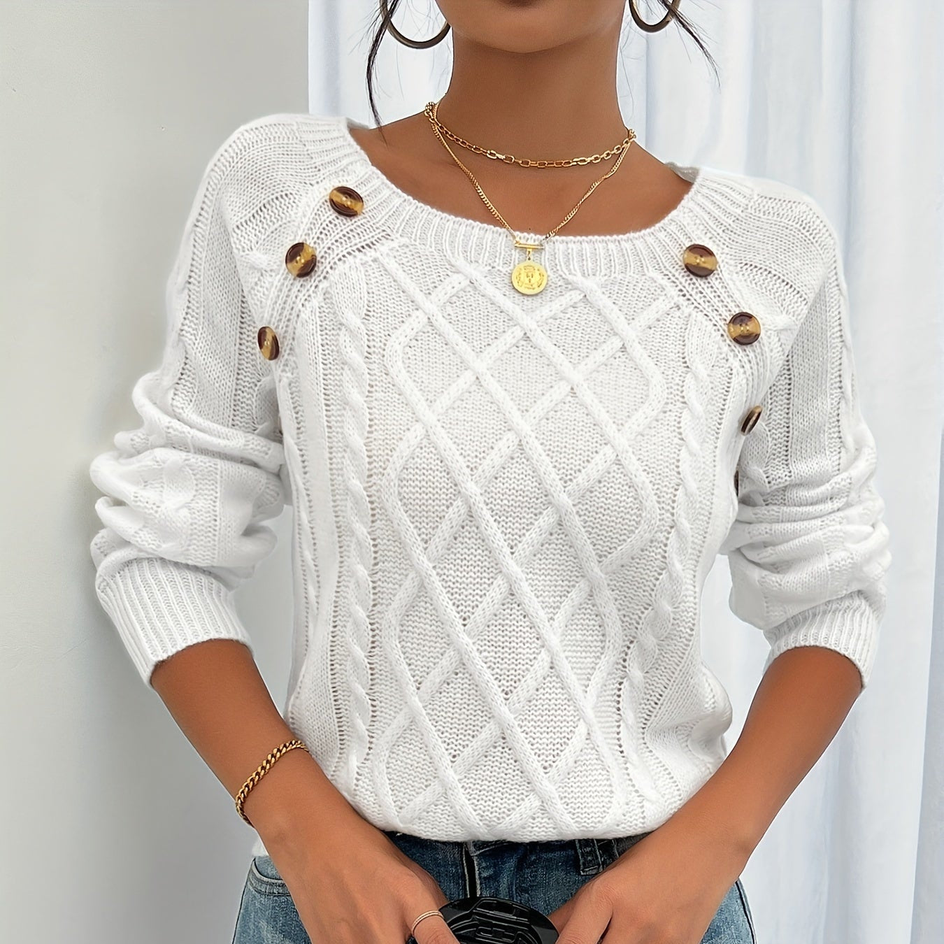 Damen - Strickpullover - Weicher Stoff - Bequeme und stilvolle Oberbekleidung für jede Gelegenheit