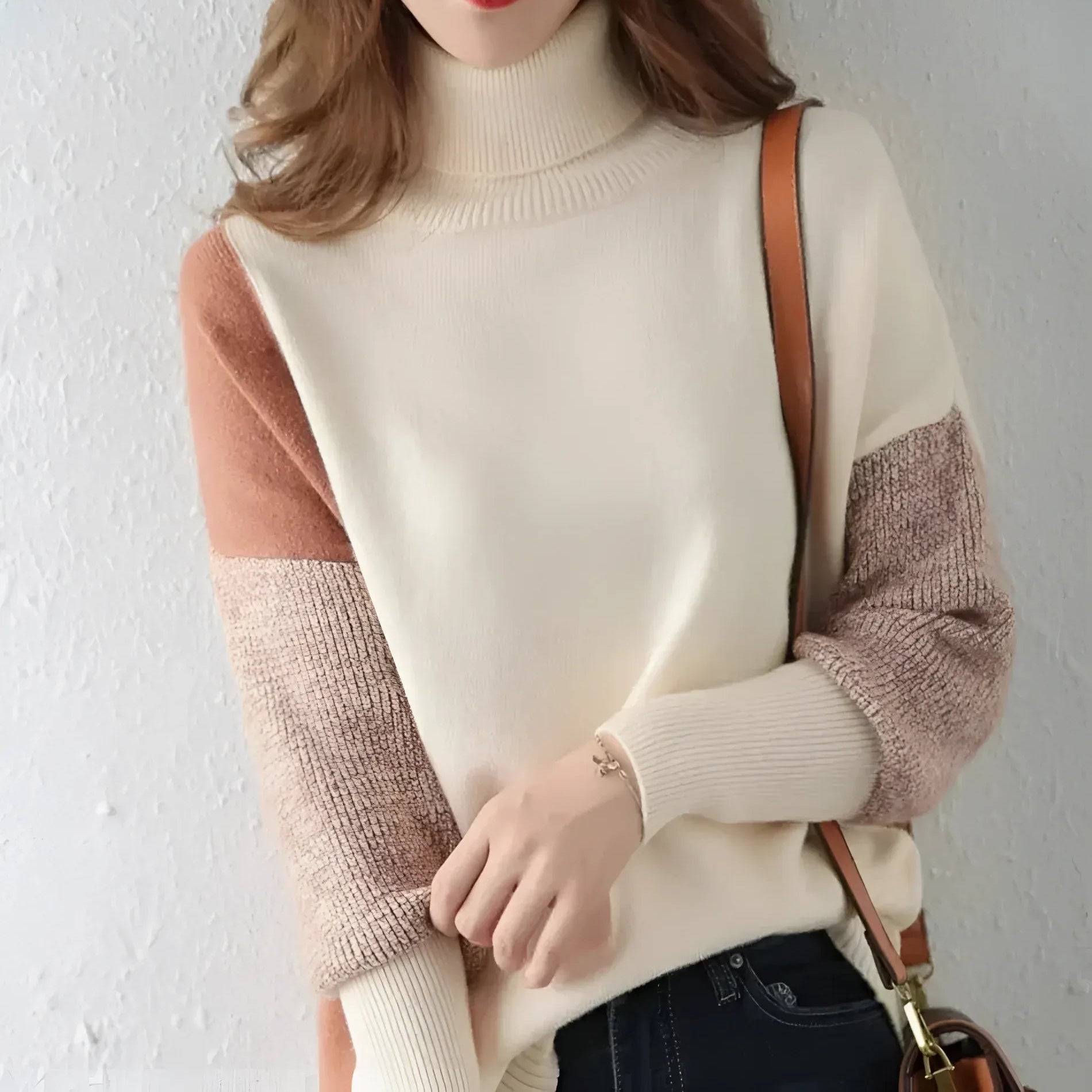 Damen - Rollkragenpullover - Entspannte Passform - Hochwertiger Wollmischung - Bequeme Wintermode