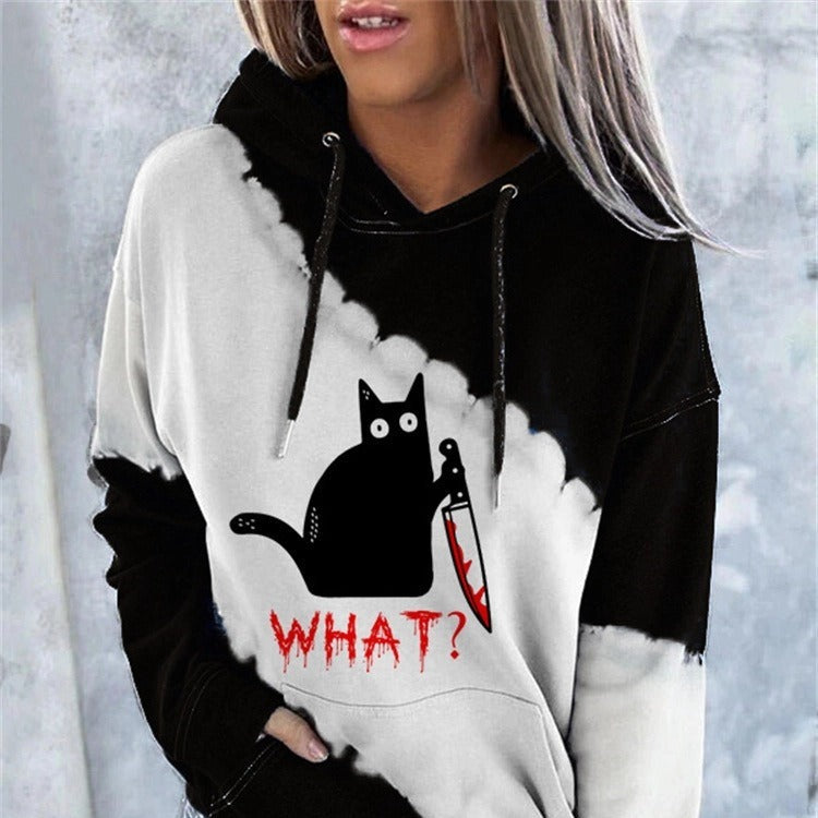 Damen - Hoodie - Modernem abstraktem Aufdruck - Baumwollmischung - Bequeme und stylische Kleidung