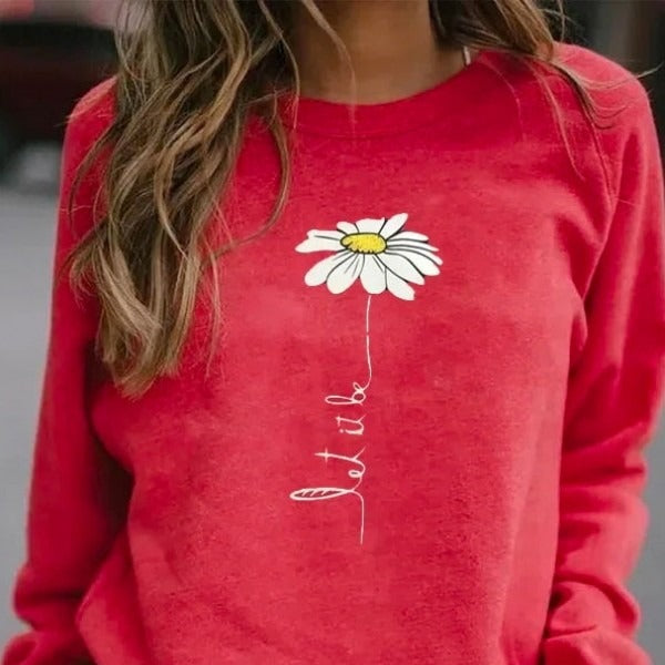 Damen - Sweatshirt mit lockerer Passform - Baumwollmischung - Ultimativen Komfort - Lässiger Stil