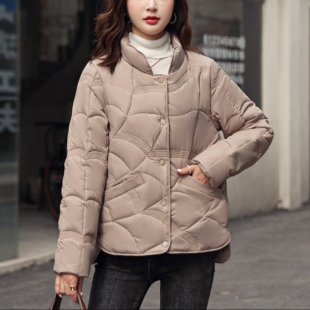 Damen - Hüftlanger Daunenmantel - Leicht Gepolstert - Ideal für kalte Tage - Modischer Winterlook