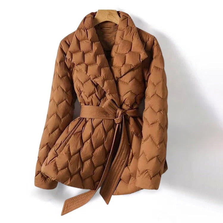 Damen - Steppjacke mit Gürtel - Synthetikmischung - Stylische und bequeme jacke für jede Jahreszeit