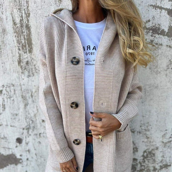 Damen - Lange Strickjacke - Wolle - Entspannte Passform für ultimativen Komfort und Stil