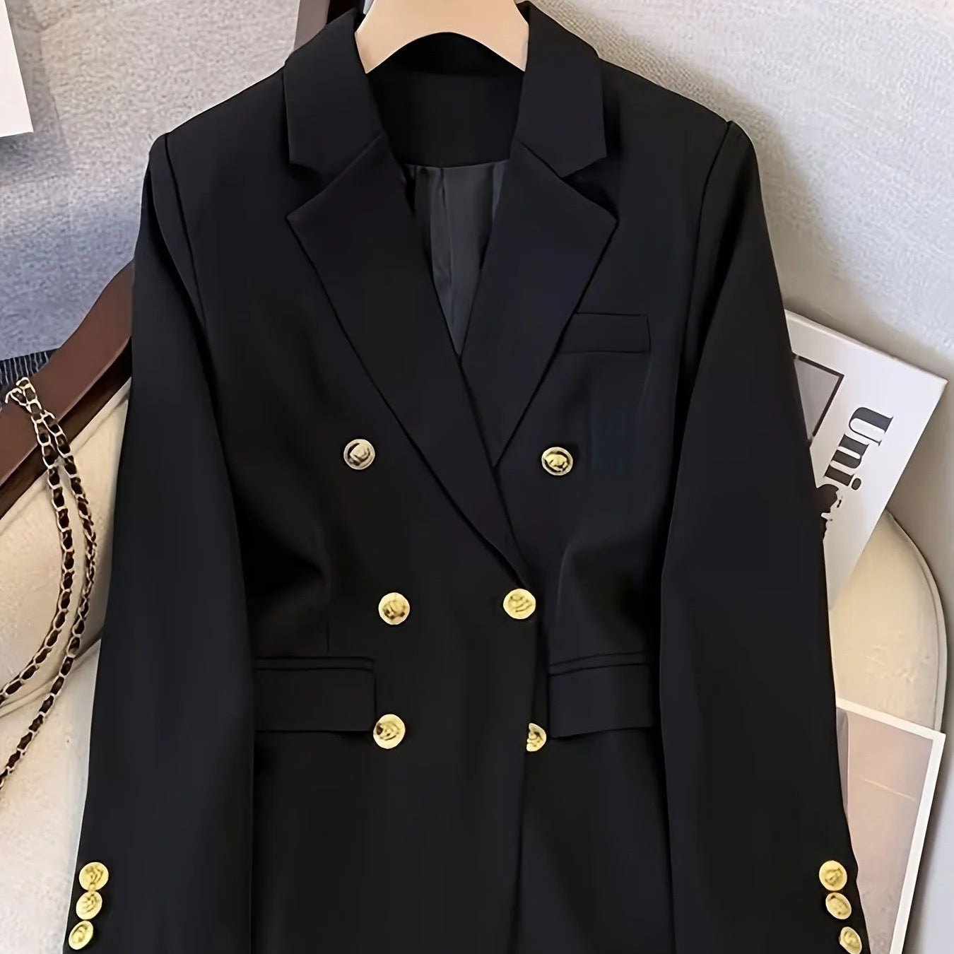 Damen - Blazer - Taillierte Passform - Webmischung - Zweireihiger Schnitt für Eleganz und Stil