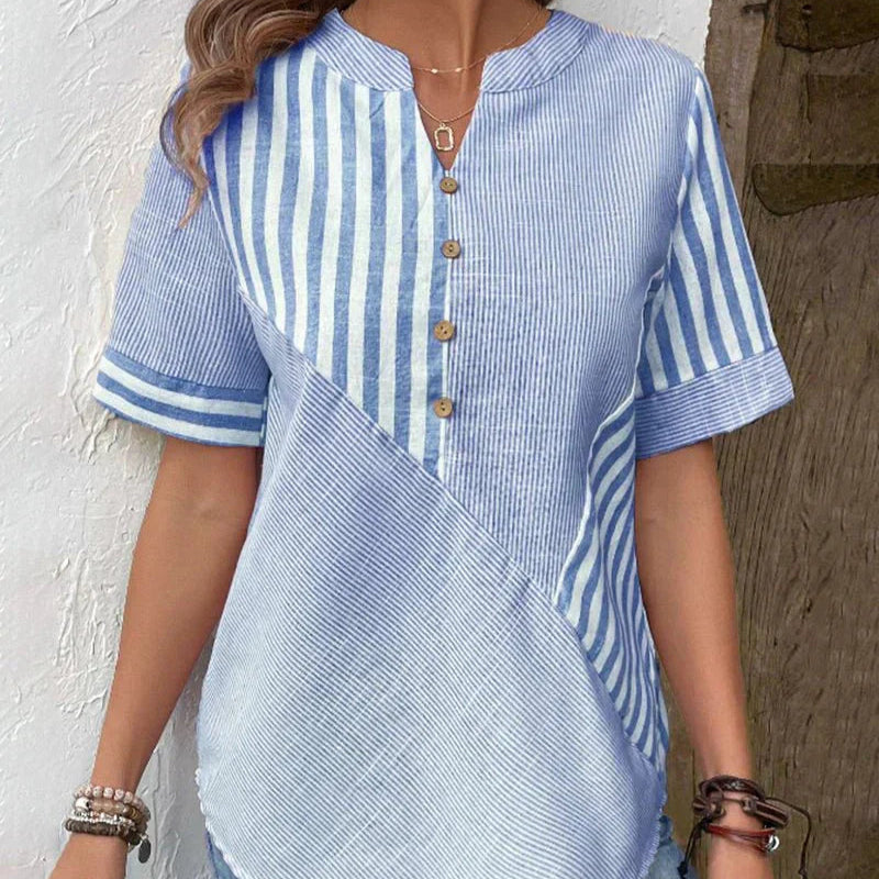 Damen - Bequeme Bluse - Weicher Stoff - Lockere Passform - Komfortable Mode für jeden Tag