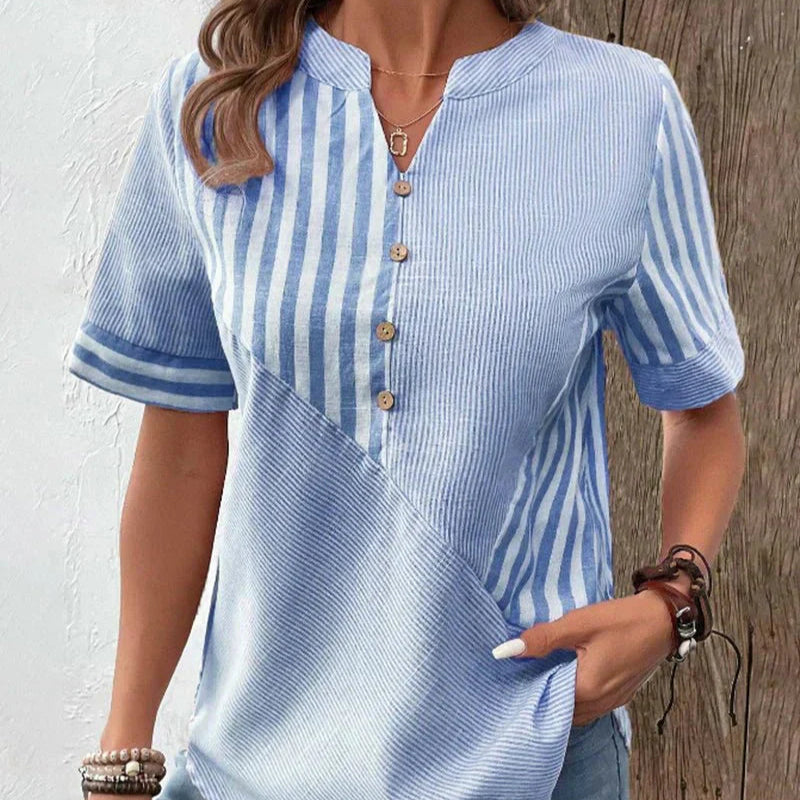 Damen - Bequeme Bluse - Weicher Stoff - Lockere Passform - Komfortable Mode für jeden Tag