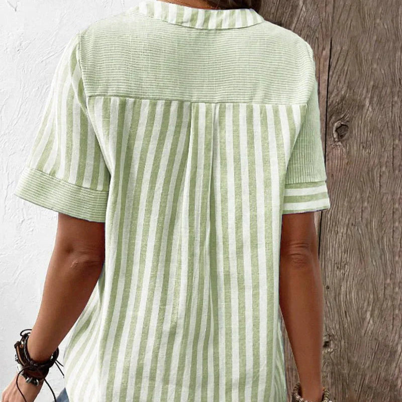 Damen - Bequeme Bluse - Weicher Stoff - Lockere Passform - Komfortable Mode für jeden Tag