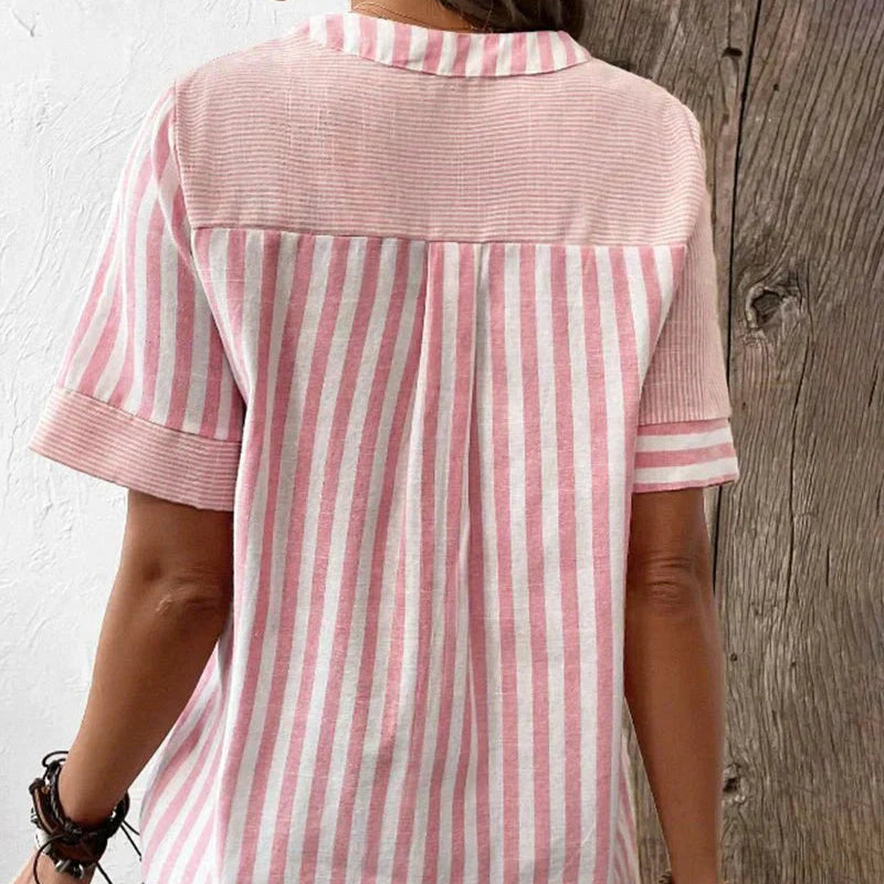 Damen - Bequeme Bluse - Weicher Stoff - Lockere Passform - Komfortable Mode für jeden Tag